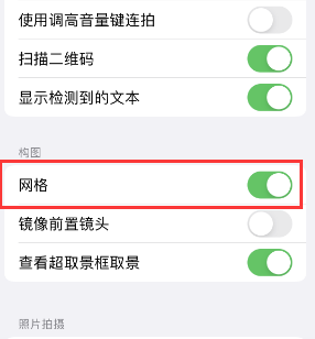 景德镇苹果手机维修网点分享iPhone如何开启九宫格构图功能 